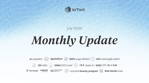 Pembaruan Bulanan IoTeX (Juli 2025)